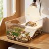 Transparent Reptile Terrarium Dry Wet Separation Turtle Basking Platform  for Tortoise Terrapin