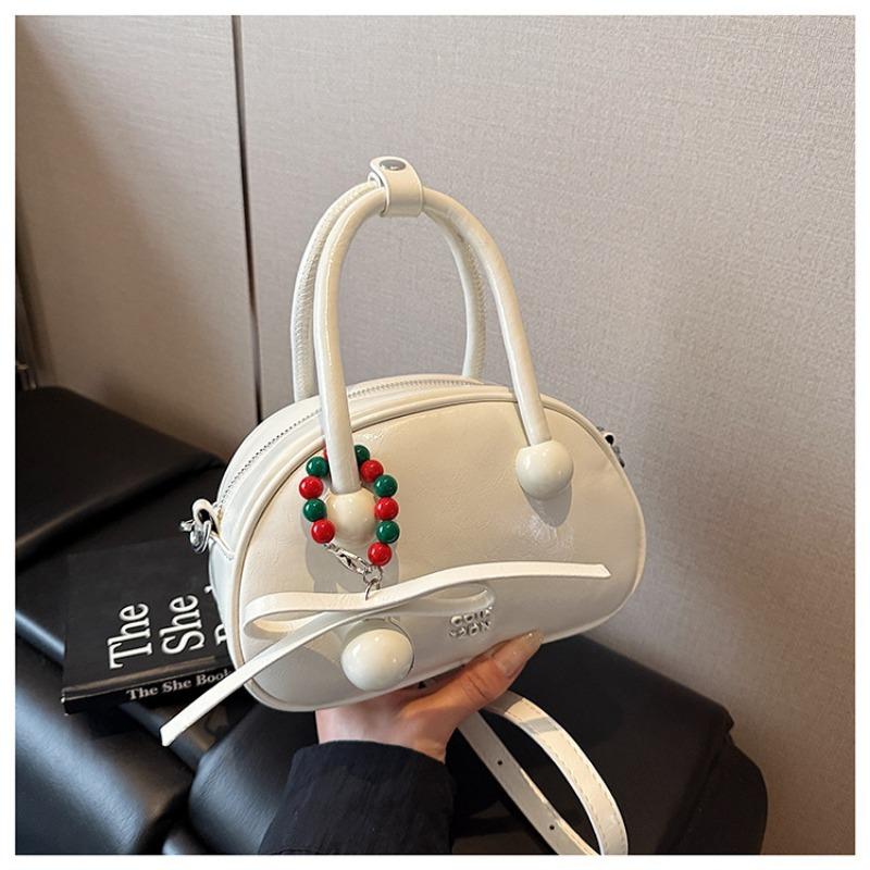 

New fashion girls messenger bag simple solid color handbag trendy shoulder bag pillow bag білий