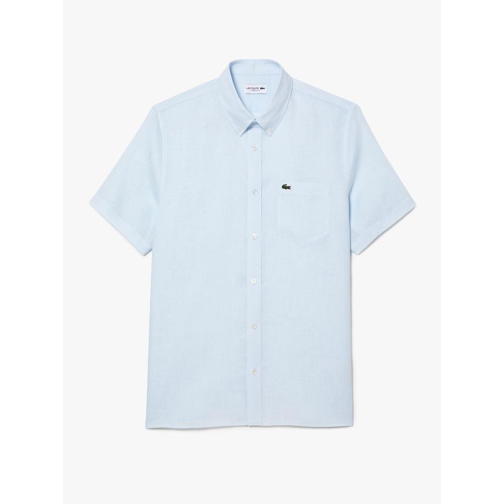 LacoSte Men S Linen Short Sleeve Shirt Ch5699 54g T01 q2nCh5699 54gT01