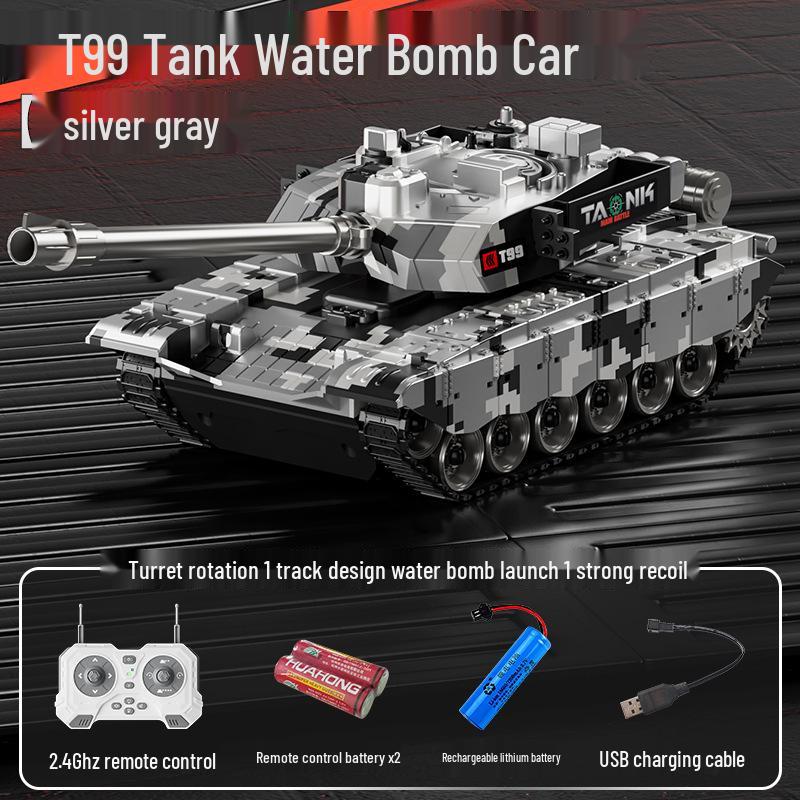 Remote Control Off-Road Armored Tank Toy with Firing Capability