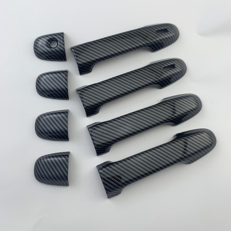 New Car ABS Carbon Accessories Plated Door Handle Cover Trim Paste Style For TOYOTA Prius C Priusc AQUA Hybrid 2012 2014 2018