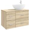 Bathroom Furniture Set 2 Pieces Sonoma Oak Engineered Wood