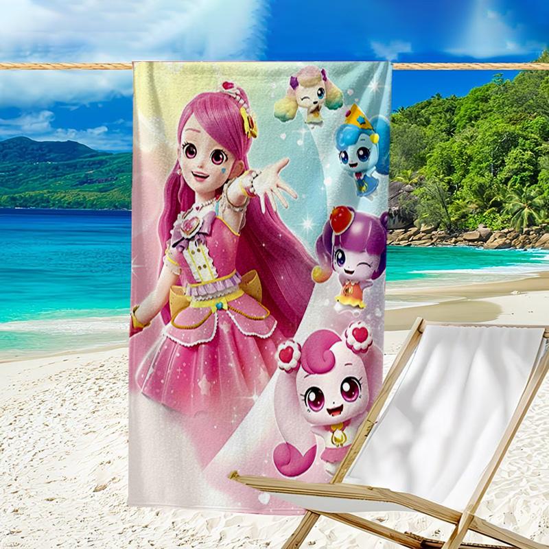 1pc Catch Teenieping Magic Sweethear (4) Beach Towel, Beach and Seaside Swimming Pool Equipment, Fashion Pattern, Rectangular, Travel Essentials