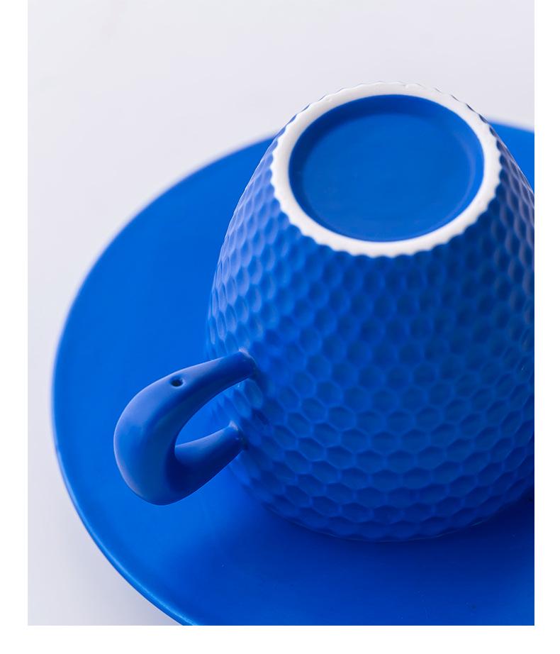 Elegant Handmade Retro Ceramic Coffee Cup & Saucer Set - Coarse Pottery Mug for Pour-Over Coffee