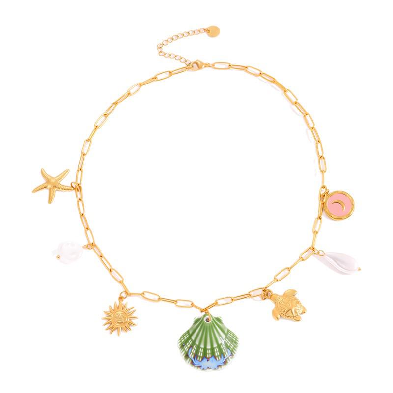 Seashell Niche Titanium Steel Necklace - Women's Fashion, Non-Fading Jewelry