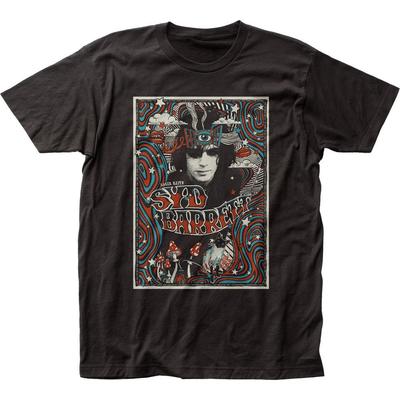 Tricou cu mânecă scurtă pentru bărbați Syd Barrett Melty Poster Slim Fit Negru