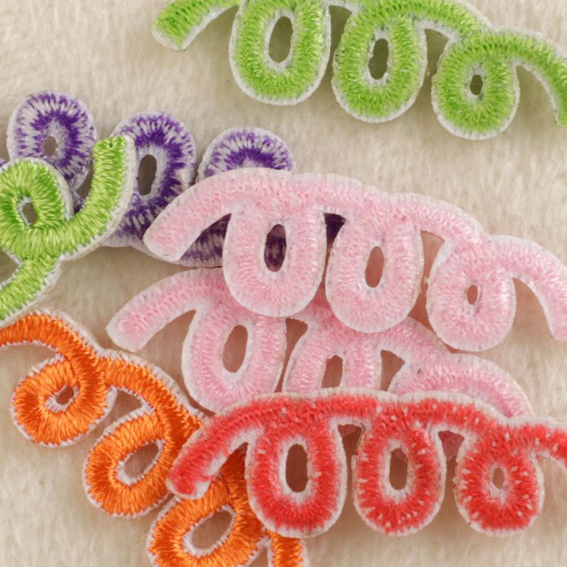 Original Cartoon Embroidery Patch: Korean Wappen Telephone Line Candle DIY Cloth Accessories Sticker