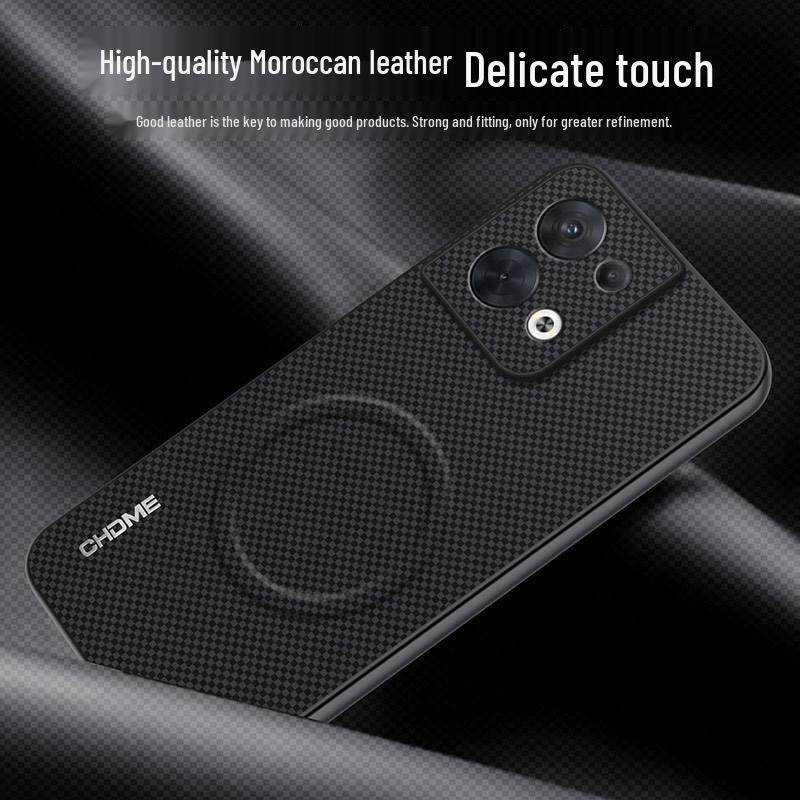 OPPO Reno 8/8 Pro/8T Anti-Drop Case with Full Coverage, Simple Fashion Design, Magnetic Buckle, and Textured Finish.