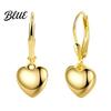 Lightweight Heart Earrings 1 Pair Women Leverback Pendant Polished Surface