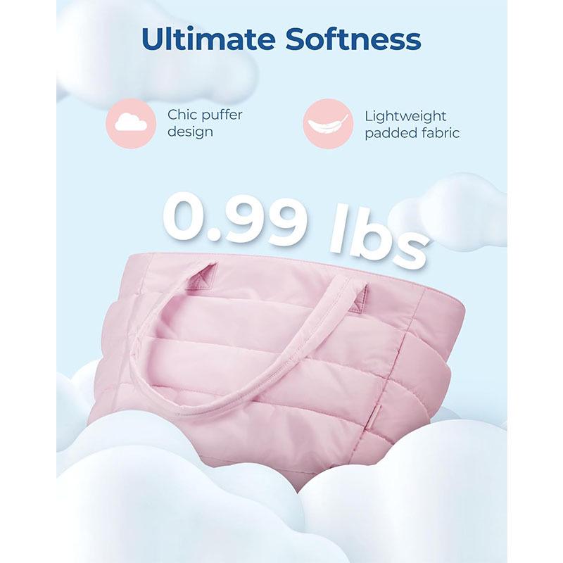 Modna damska lekka puszysta torba tote na podróż, do pracy, na plażę, na siłownię i na zakupy