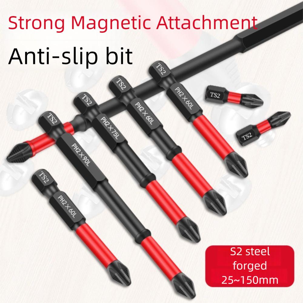 4/5/6Pcs Non-slip Magnetic Batch Head Wear-resistant High Hardness Bit  for Power Drilling
