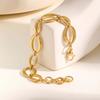 Wristband Jewelry Gold Chain Bracelet Elliptical Lips Chain Stainless Steel Hand Chain  Gifts