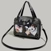 Star Decoration Shoulder Ita Bag Denim Y2K Anime Display Bag Goth Transparent Pocket  Daily