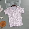 Women's Plus Size Floral Cotton T-Shirt - Summer Short Sleeve for Middle-aged & Elderly