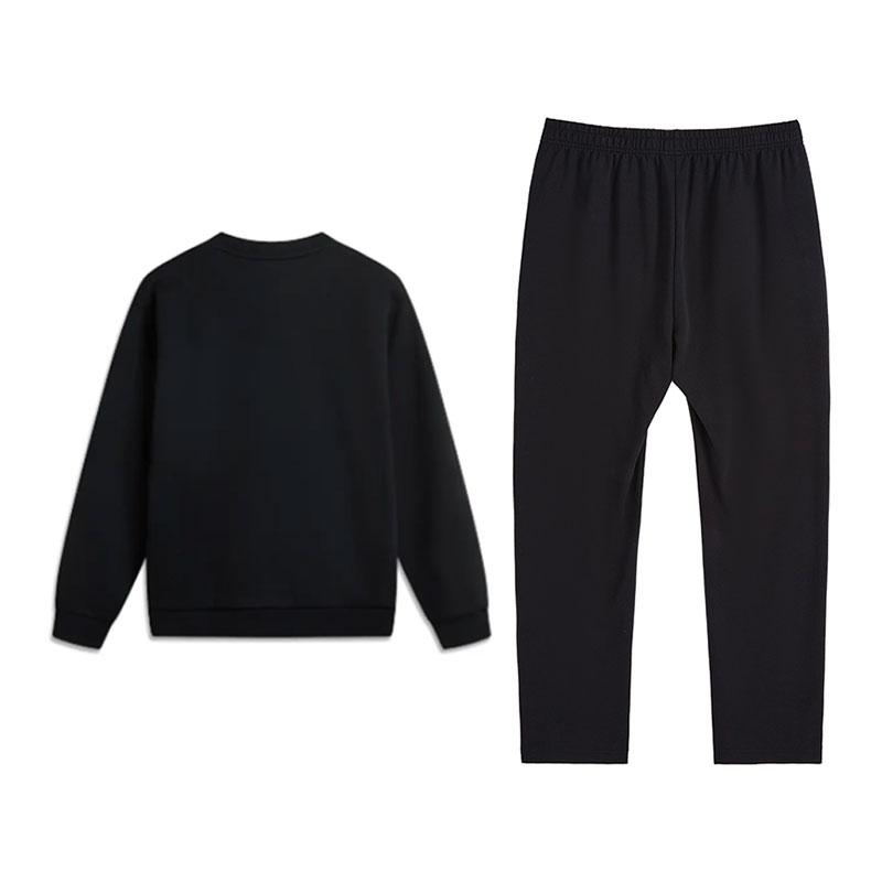 Li-Ning Crew Neck Pullover Sweatshirt And Comfortable Long Pants Casual Sports Set Men Sets AWDUA53-14+AKLVB33-1