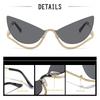 Neue randlose personalisierte Cat-Eye-Sonnenbrillen, übertriebener Hip-Hop-Stil Party- und Nachtclub-Dekorationssonnenbrillen