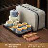 Household Ru Kiln Retro Flower Tea Set Complete Set Ceramic Household Living Room Tea Pot Premium Business Souvenir