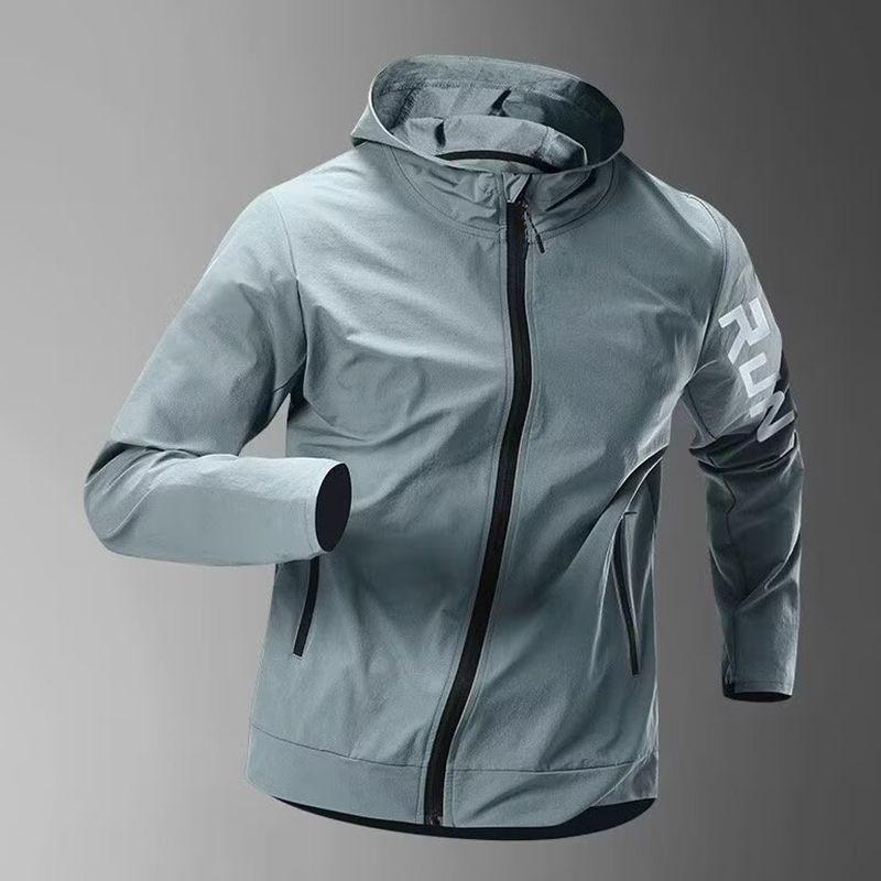 Men s Quick-Dry Windproof Sports Jacket - Lightweight Waterproof Running & Cycling Outerwear M [40kg-50kg]