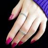 Vintage Black Daisy Ring S925 Silver Plated Flower Tail Ring for Women