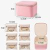 Leather Jewelry Box Mini Pouch Aesthetic Earring Organizer Small Bag Creative Portable Travel Storage Box Bracelet Necklace Ornament Display Container