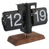 Digital   Desk Clock 12 Hours Battery Powered Retro Mechanical Auto   Down Clock with Wood Base for Living Room