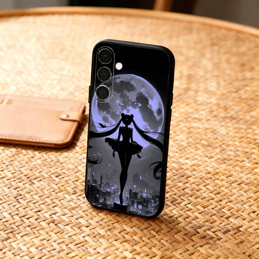 S-Sailor-M-Moon Anime  Phone Case For Samsung  A73,A21s,A22,A31,A32,A52,A53,A71,A80,Soft Black Shell