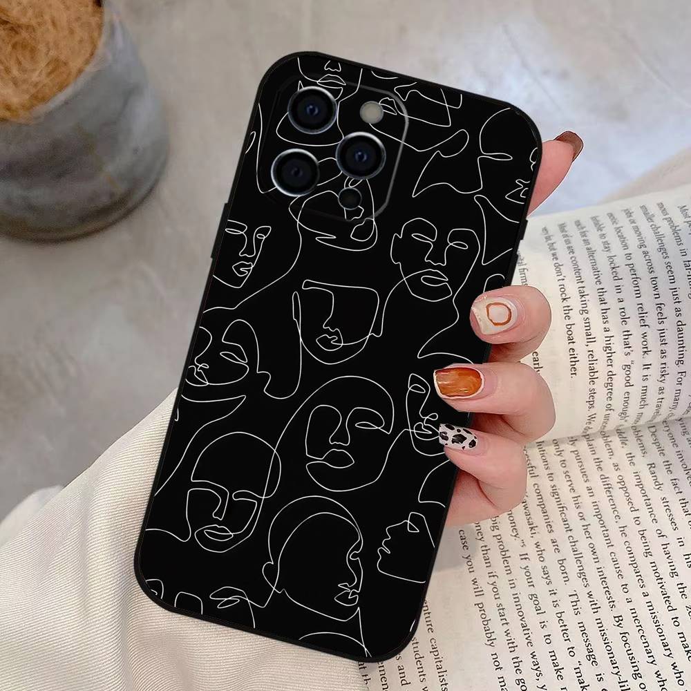 

Art Sexy Body Woman Phone Case For iPhone 17,16,15,14,13,12,11 Plus,Pro Max,XS,Soft Silicone Black Cover iPhone16Plus