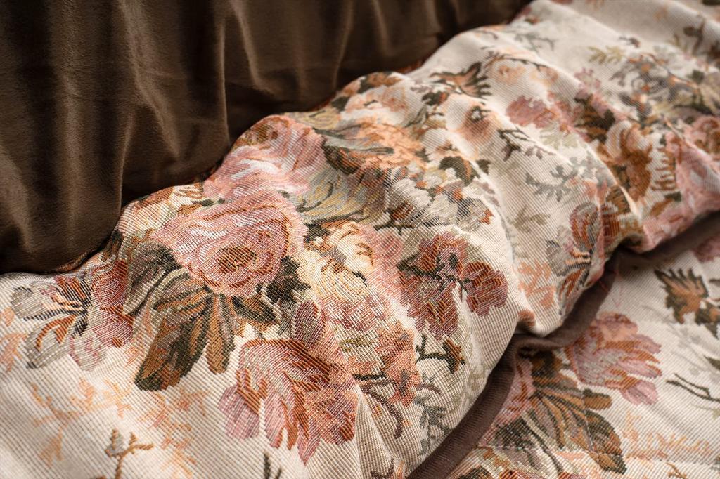 Ikehiko Kotatsu Futon Milia Beige Square 205 X 205 Cm Single Item Jacquard Weave Suitable for Cm Square Kotatsu Stand Approx. 80-90 #1151690020103