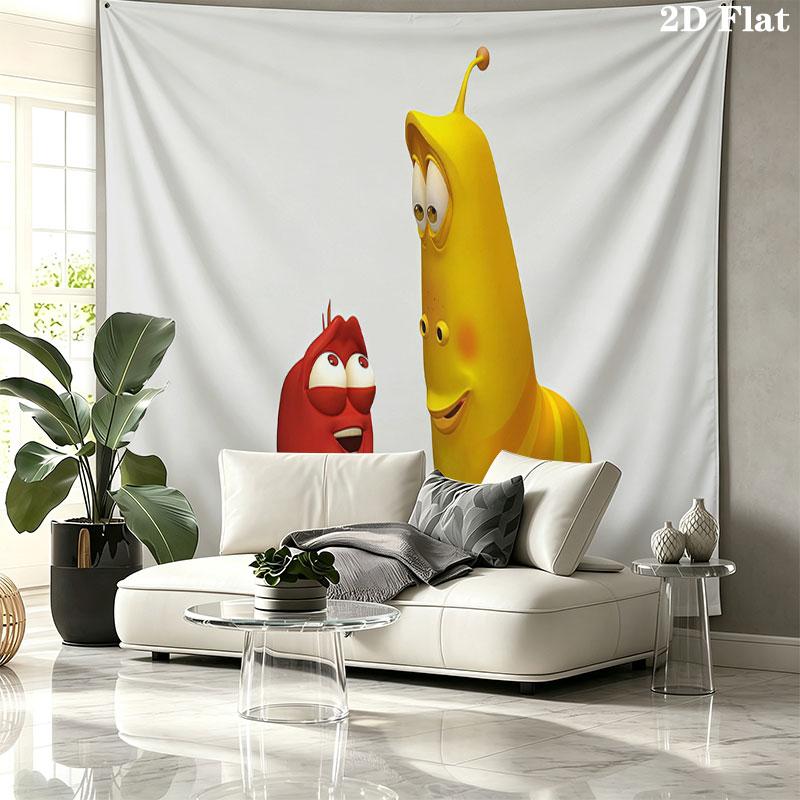 Larva Art Wall tapestry, aesthetic printed fabric blanket, suitable for bedroom, living room, and home decor.