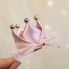 Birthday hat crown hairpin, birthday cake hat net-silk bow crown clip, princess photo accessory hair decoration