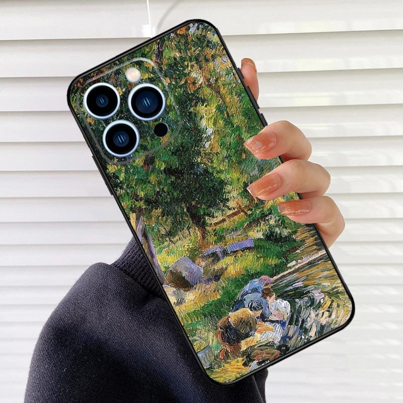 Claude Monet Garden Lotus Phone Case For iPhone 17 16 15 14 13 12 11 Pro Max Mini 15 16 Plus 16e 17 Air Cover Fundas