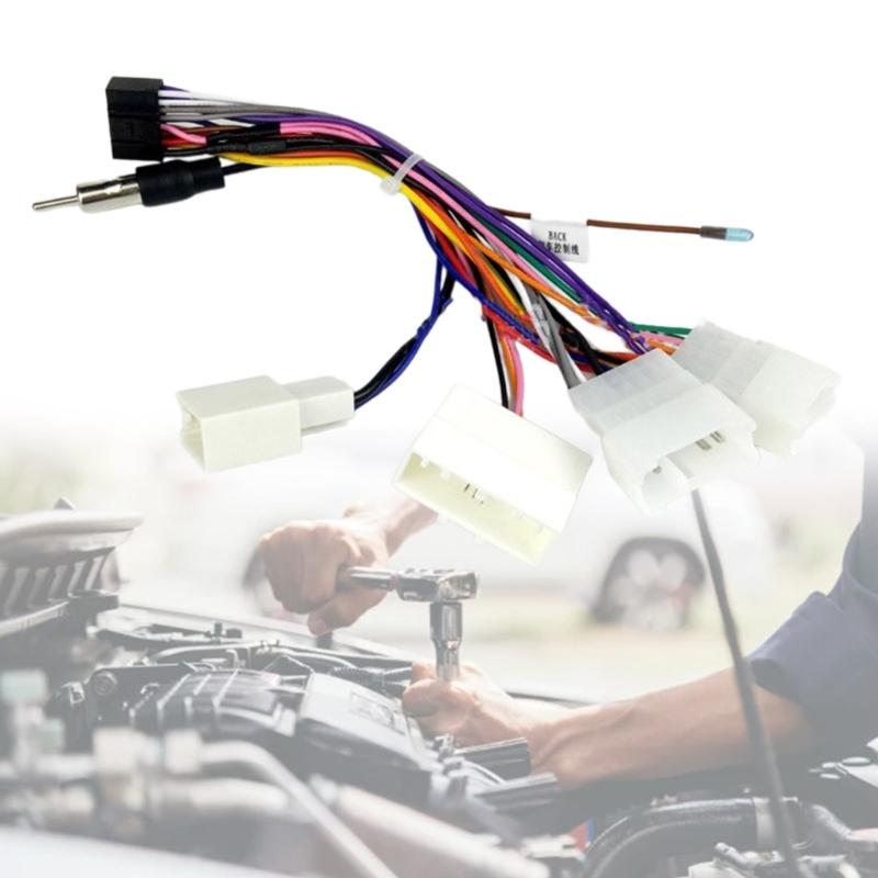 16-stykowy adapter kabla wtyczki Adapter kabla do okablowania radia Adapter kabla do samochodowego radia Adapter kabla do okablowania radia samochodowego