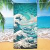 Strandtuch Große Welle Druck Mikrofaser Handtuch für Männer Frauen Sommer Strand Pool Camping Fitnessstudio Yoga Outdoor Urlaub