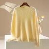 Maglione in Maglia di Lana Peluche Cashmere da Donna Autunno/Inverno 2026: Top Pullover Morbido, Soffice, Semplice