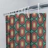 Vintage Retro Style Shower Curtain Classic Colorful Circles Pattern For Bathroom Decor 72'' X 84'' Blue, Red, Beige Green