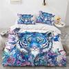 3D Wolf Fox Elk Wild Animals Bedding Set Boys Girls Twin Queen Size Duvet Cover Pillowcase Bed Kids Adult Home Textile