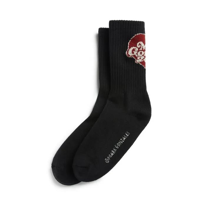 Heart Collection Graphic Socks - BLACK