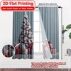 2D Flachdruck 2 Stück Candy Cane Wonderland Beliebte Vorhänge Digital Bedruckte Garnvorhänge Dekorationen Verwendung für Wohnzimmer