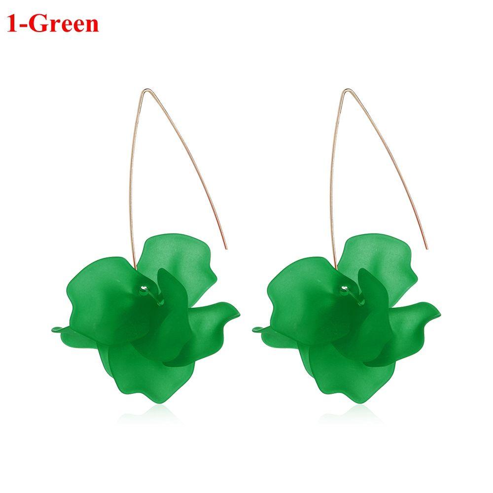 Multicolored Fashion Resin Flower Long Earrings 2019 New Designs Bohemia Handmade Petal Dangle Earrings For Women Gift