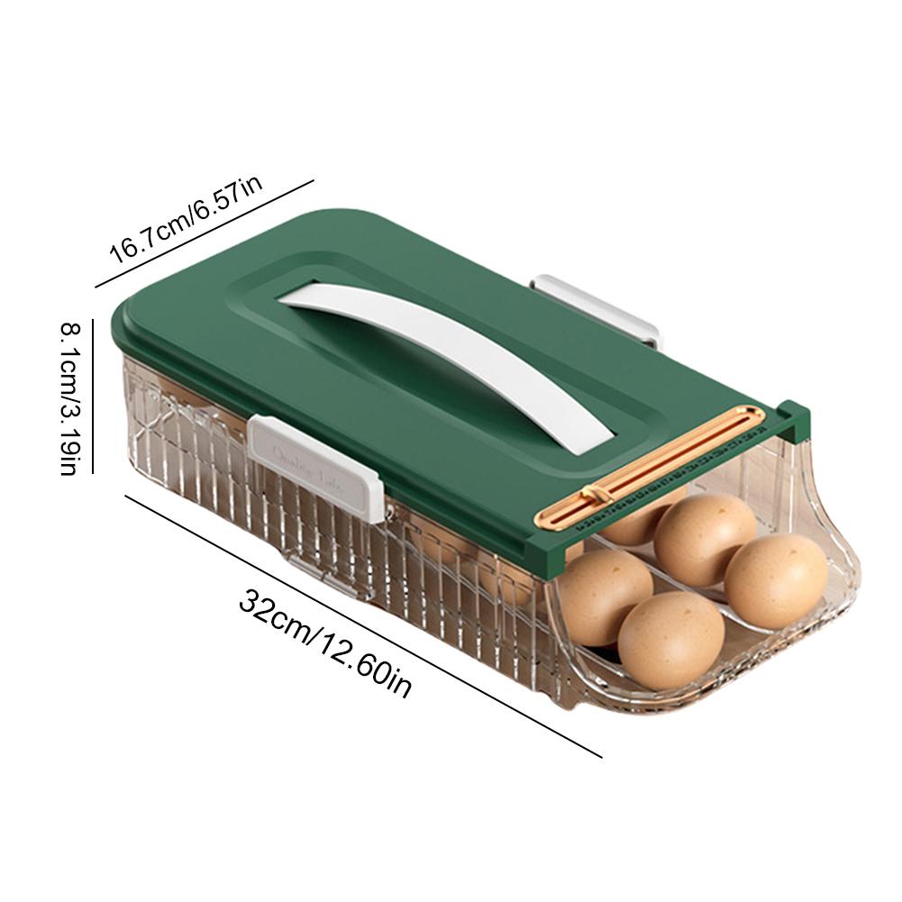 Fridge Egg Dispenser Space Saving Fridge Egg Rack 1/2/3 Layer Rolling Eggs Dispenser Organizer for Refrigerator Kitchen Cabinets