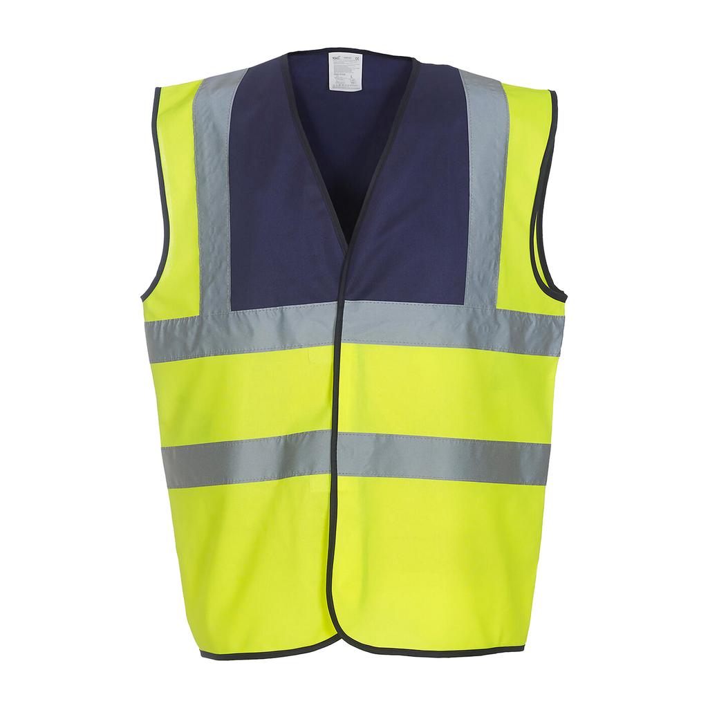 Yoko Unisex Adult Fluo 2 Band + Brace Hi-Vis Vest