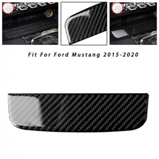 Auto For Ford Mustang 2015-20 Carbon Fiber Central Storage Box Panel Cover Trim