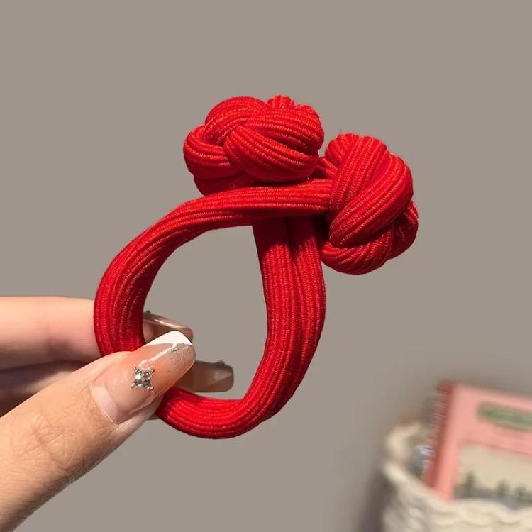 Chinese Knot Hair Braids Rubber Bands Women Girls Hair Tie Hair Rope Hairband High Elastic Double Head Headband Styling Headwear