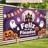 Party Backdrop Halloween Flat Haunted House Scary Ghosts Pumpkins Photo Background Decor Party Decor