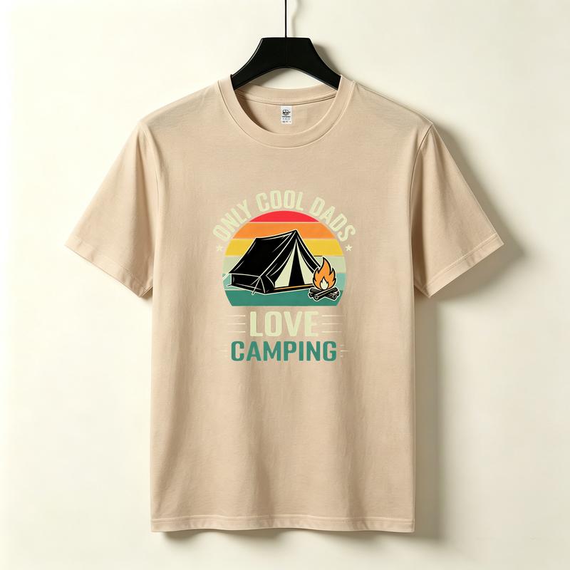 Camping TShirt Cool Dads Love Camping Retro Graphic Tee Vintage Sunset Casual Cotton Dad Gift Streetwear Harajuku Y2k Tops