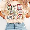 Christmas Womens Short Sleeved Tshirt All Season Pure Cotton Casual Fashion Suitable for Both Unisex and Women