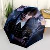 Wednesday Addams, Addams Family- Automatic Opening and Closing, 8-rib Structure Portable Umbrella, Suitable for Men and Women in All Seasons