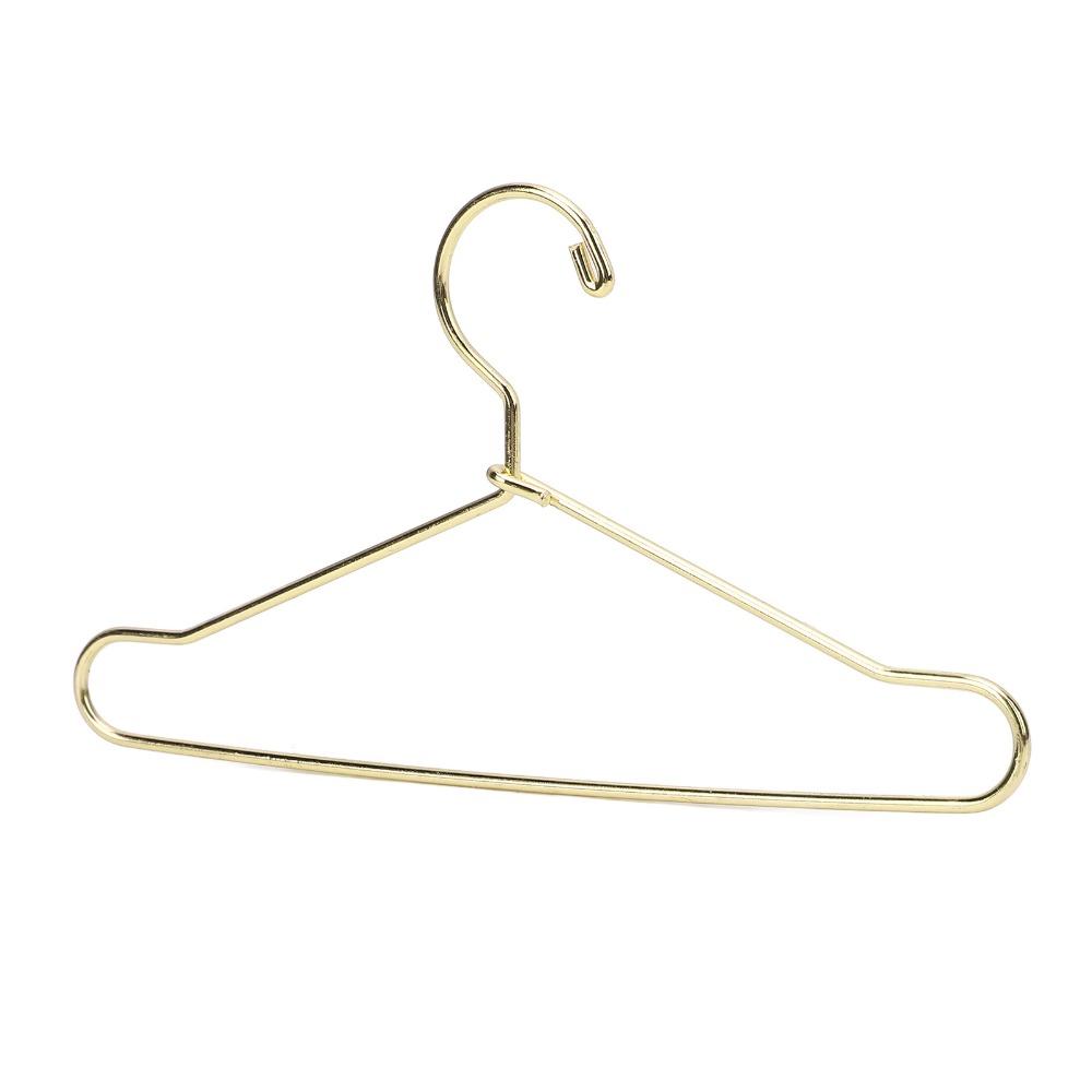 10pcs Stainless Steel Doll House Clothes Hanger Gold Doll Garment Hanger  Wardrobe Storage