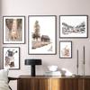 Sheep Deer Squirrel Snow Mountain Bridge Pine Wall Art Canvas Painting Posters And Prints Wall Pictures For Living Room Decor