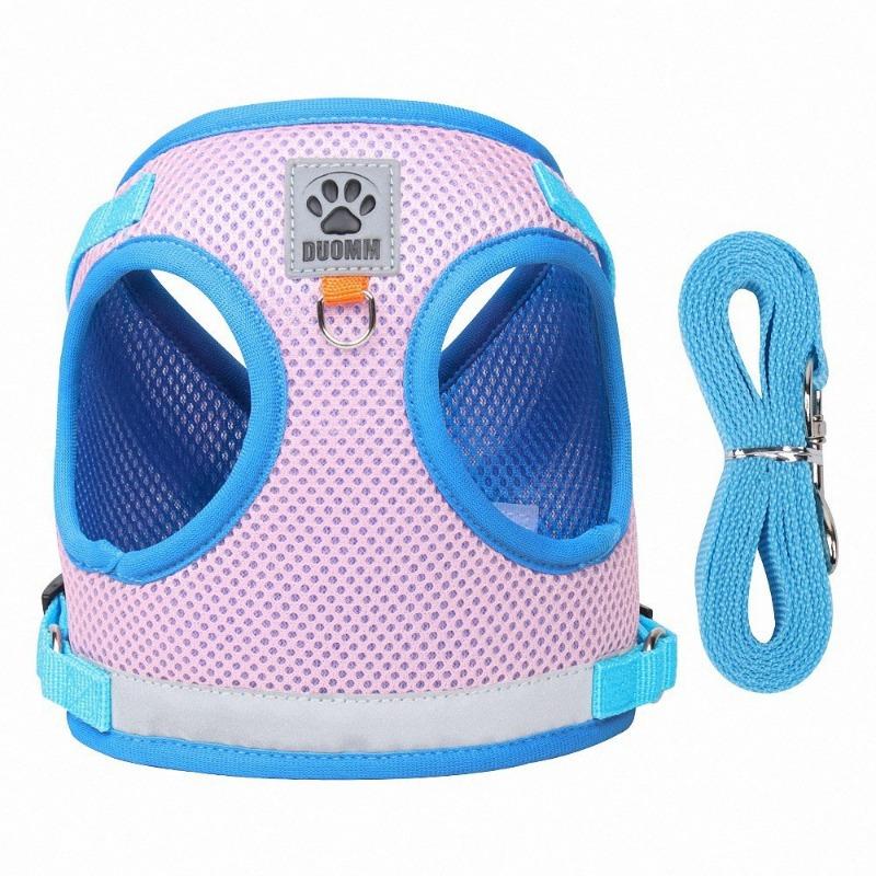 Anti-breakaway Cat Traction Rope Vest-style Cat Chest and Back Reflective Harness Lightweight Cat Harness Pet Traction Rope